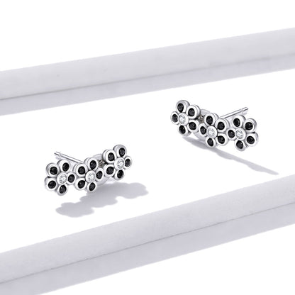 925 Sterling Silver Earrings with Pavé Setting CZ