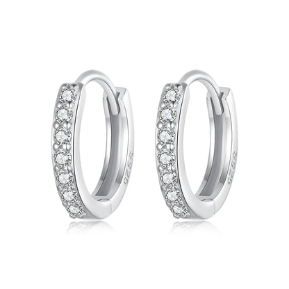 925 Sterling Silver Pavé Setting Gold Plated Earrings for Women
