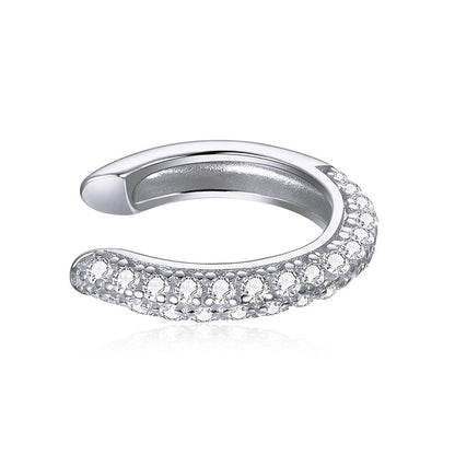 S925 Sterling Silver Pavé Set CZ Earrings - 1.1cm for Women
