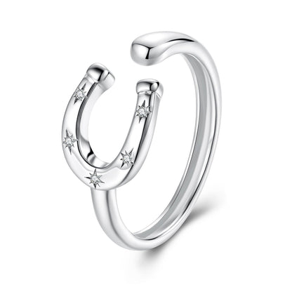 925 Sterling Silver & White Gold Plated Pavé CZ Ring