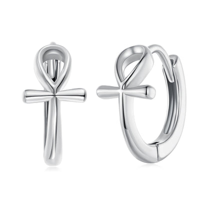 925 Sterling Silver Oxidized Silver Earrings 1.2x0.6cm for Women