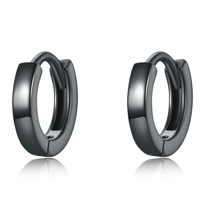925 Sterling Silver & Plated Black Gold Earrings