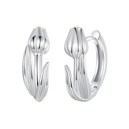 925 Sterling Silver White Gold Plated Earrings for Women