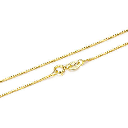 925 Sterling Silver + Plated White Gold Necklace 40cm for Women