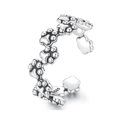 925 Sterling Silver Oxidized Silver 0.44cm Ring for Women