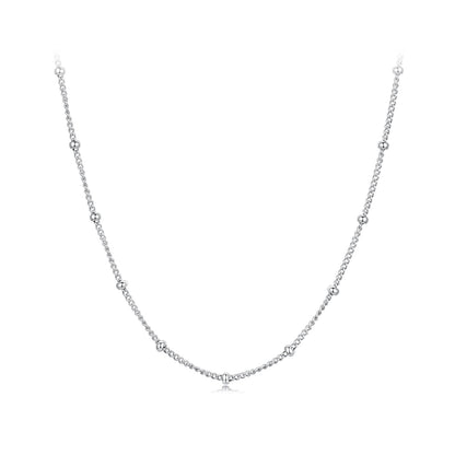 925 Sterling Silver Plated Platinum 45cm Necklace for Women