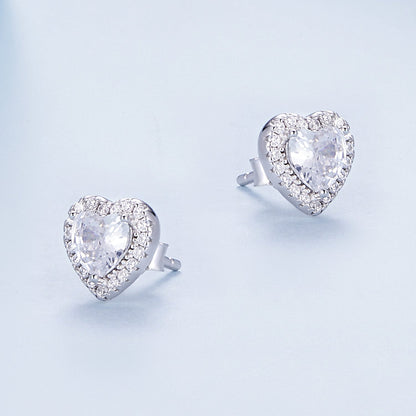 925 Sterling Silver Pavé Setting CZ Earrings