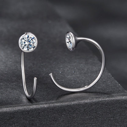 925 Sterling Silver Moissanite 0.3 Carat Earrings for Women