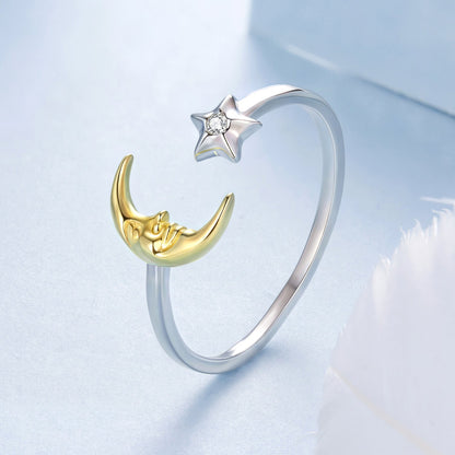 925 Sterling Silver & Gold Plated Pavé Set CZ Ring for Women