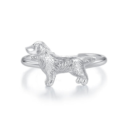 925 Sterling Silver Dog Ring 1.7mm for Women