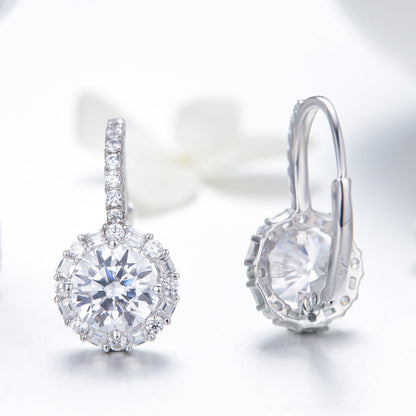925 Sterling Silver Earrings with Pavé Set CZ for Women