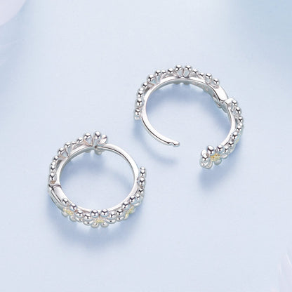 925 Sterling Silver Plated White Gold Earrings for Women