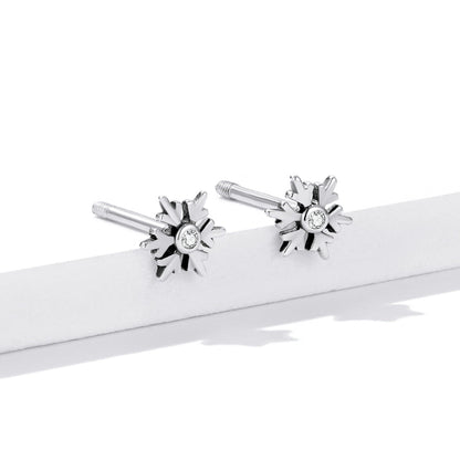 925 Sterling Silver Earrings with Pavé Setting and Oxidized Finish