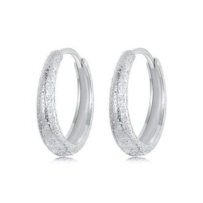 925 Sterling Silver Earrings 16*3mm with Platinum Plating for Women