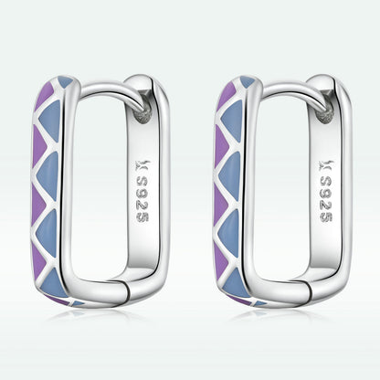 S925 Sterling Silver Enamel Oxidized Earrings for Women