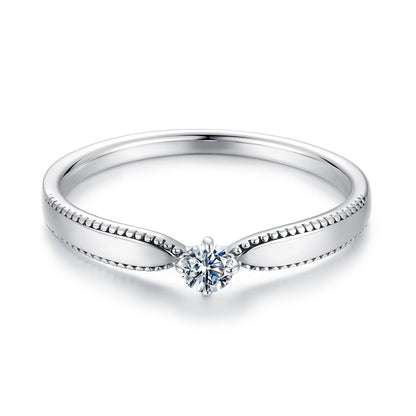 925 Sterling Silver Moissanite Ring Size 6 for Women