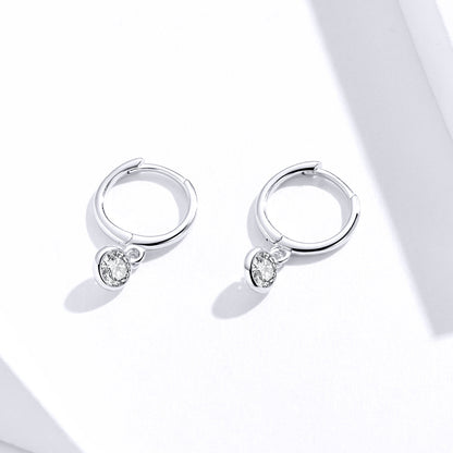 925 Sterling Silver Gold Plated Pavé Setting CZ Earrings for Women