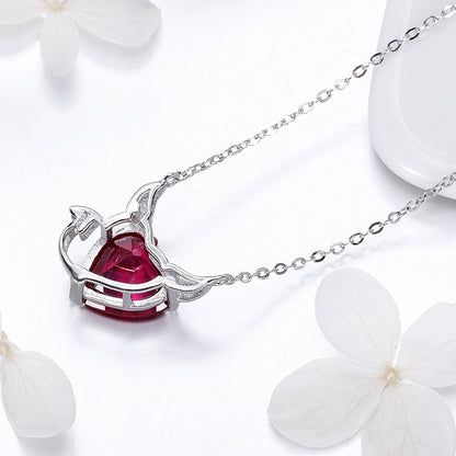 925 Sterling Silver Necklace with 1.5x1.3 cm Pendant for Women