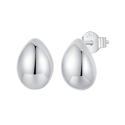 925 Sterling Silver Earrings 10x7mm with Oxidized Silver for Women
