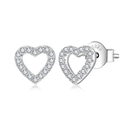 925 Sterling Silver Moissanite 0.10 Carat Earrings for Women