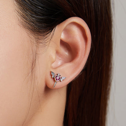 925 Sterling Silver Oxidized Pavé Setting CZ Earrings