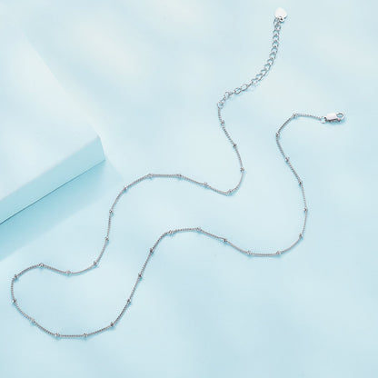 925 Sterling Silver Plated Platinum 45cm Necklace for Women
