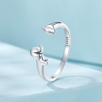 925 Sterling Silver Oxidized 1.8mm Width Elegant Style E Ring