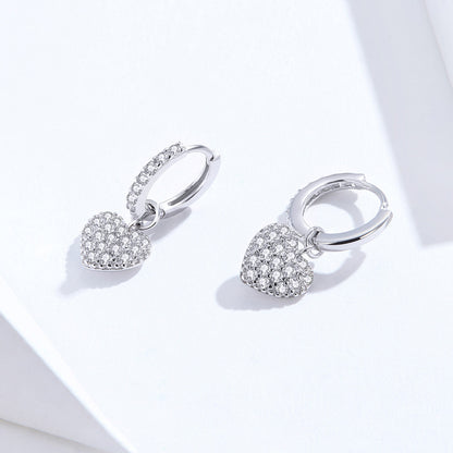 925 Sterling Silver CZ Pavé Setting Earrings for Women