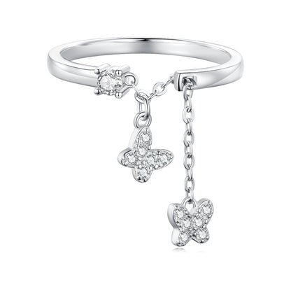 925 Sterling Silver Pavé Setting CZ Ring for Women