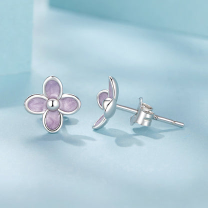 925 Sterling Silver Earrings with Enamel Process for Women