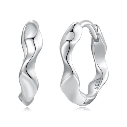 925 Sterling Silver White Gold Plated Earrings