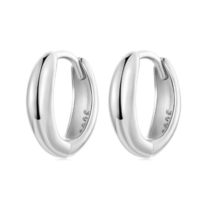 925 Sterling Silver Oxidized Hoop Earrings for Women