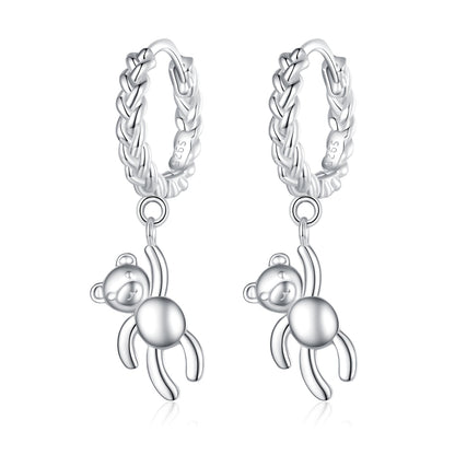 925 Sterling Silver Plated Platinum Earrings