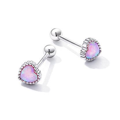 925 Sterling Silver Translucent Opal Earrings for Women
