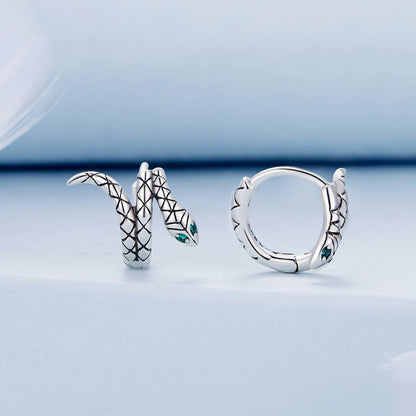 925 Sterling Silver Earrings with Pavé Setting CZ in Oxidized Finish