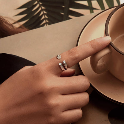 925 Sterling Silver Ring with Oxidized Finish - Width 0.15-0.8cm for Women