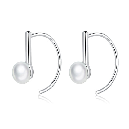 925 Sterling Silver Earrings in Rose Gold with Beads for Women