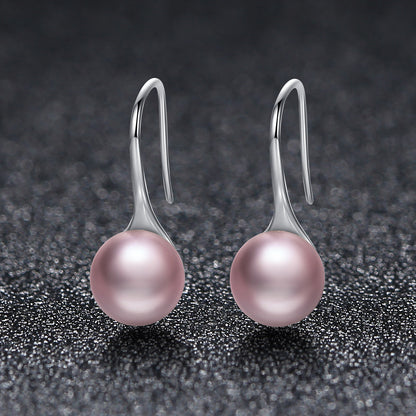 925 Sterling Silver Oxidized Pearl Earrings for Women