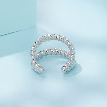925 Sterling Silver White Gold Plated Hoop Earrings 0.7x1.3cm for Women