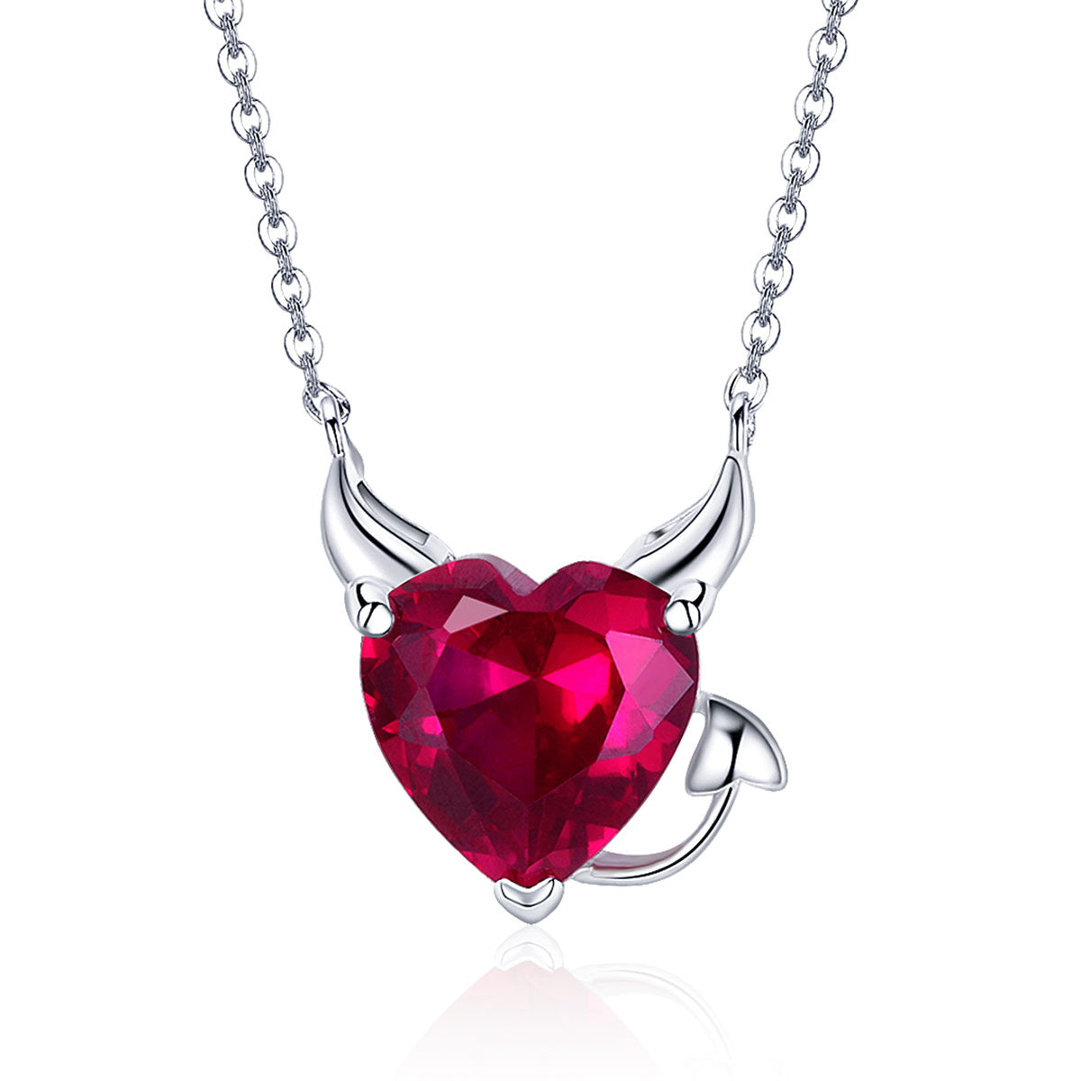 925 Sterling Silver Necklace with 1.5x1.3 cm Pendant for Women