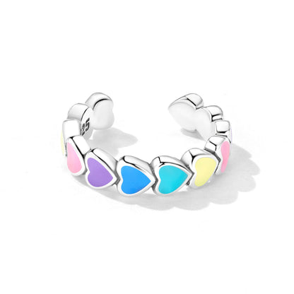 925 Sterling Silver Enamel Oxidized Silver Earrings