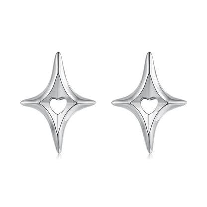 925 Sterling Silver Earrings 1.2x0.9cm