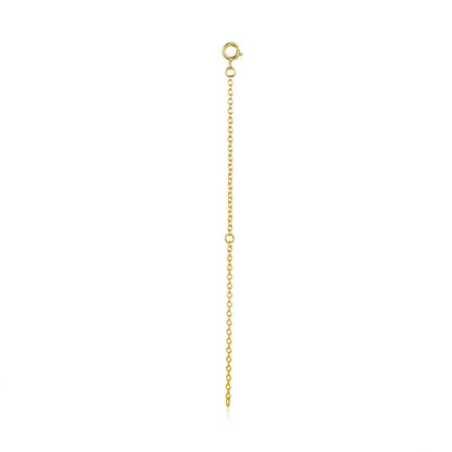 925 Sterling Silver + Plated Platinum 10cm Extension Chain Necklace