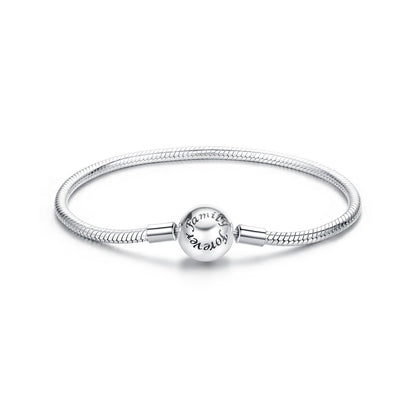 925 Sterling Silver Oxidized Silver White Gold 14.0mm Bracelet for Women