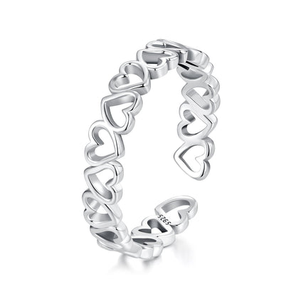925 Sterling Silver Oxidized Silver 0.4cm Wide Ring