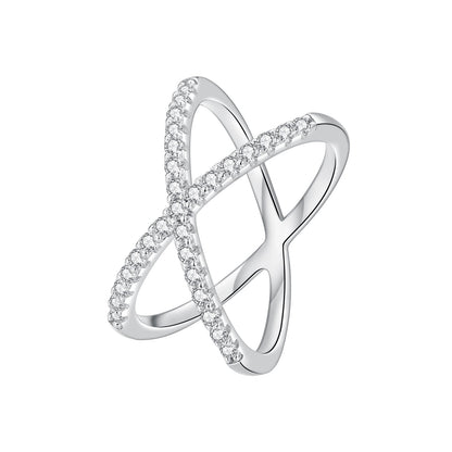 S925 Sterling Silver Moissanite Ring Size 8
