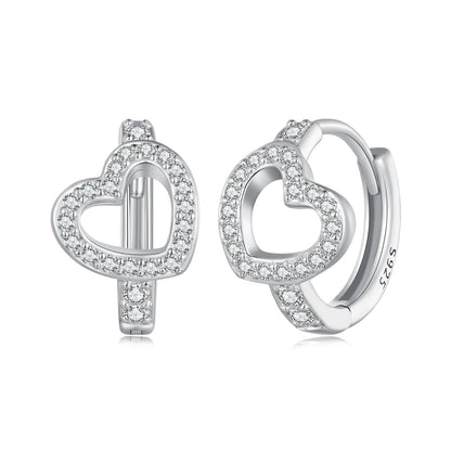 925 Sterling Silver Blue Pavé Setting CZ Earrings 12x8mm for Women
