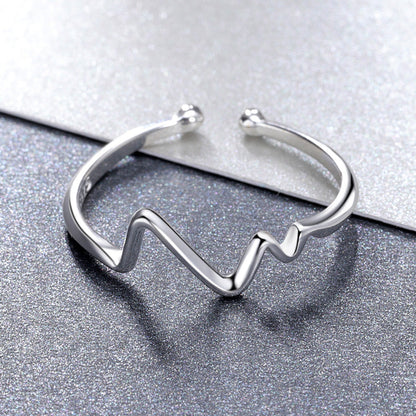 925 Sterling Silver Platinum Plated 0.1cm Ring for Men