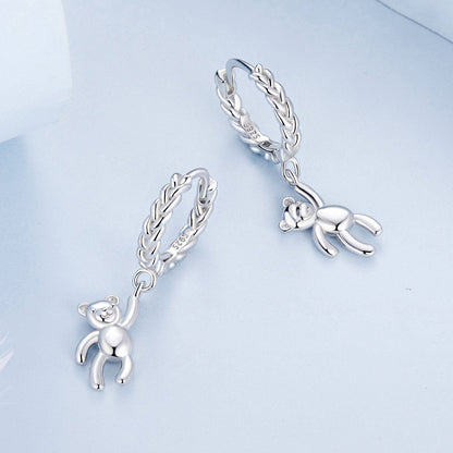 925 Sterling Silver Plated Platinum Earrings