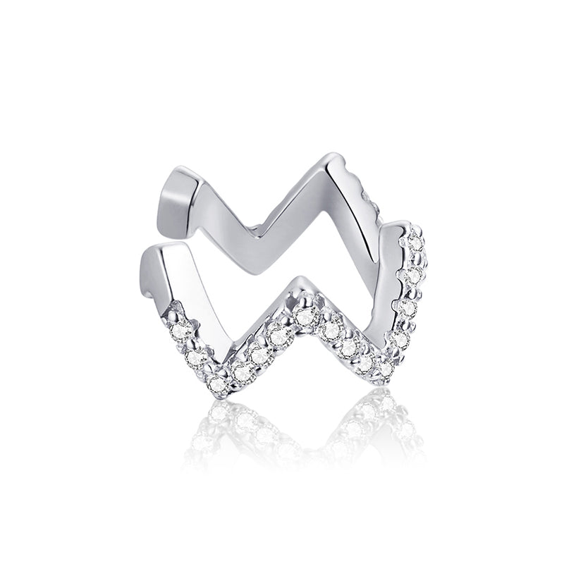 925 Sterling Silver Plated Platinum Pavé CZ Earrings for Women